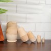 iplusmile 2 Pcs Unpainted Russian Nesting Matryoshka Set of 5