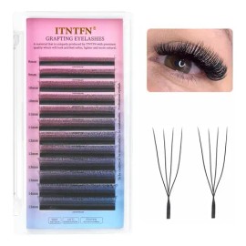 Pestañas Postizas Itntfn 4d Forma U Naturales Y Voluminosas