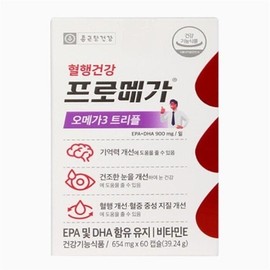 종근당건강 프로메가 오메가3 트리플 654mg 60캡슐 1개 Jongkundang Health Promega Omega 3 Triple 654mg 60 Capsules 1 unit