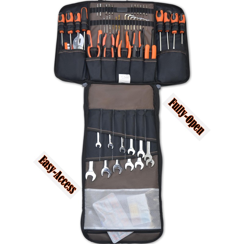 WELKINLAND Waxed-Canvas Tool Backpack - Heavy-Duty Electrician Backpack with HVAC