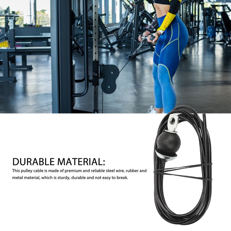 Pulley Cable Steel Wire 5mm Thick 220.5lb Load Bearing Easy