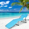 GYMAX GYMAX Tanning Chair, Folding Beach Lounger with Face Arm