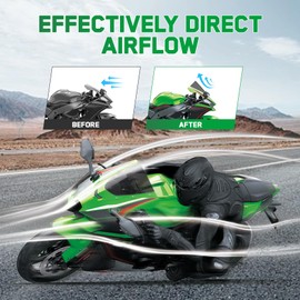 Motorcycle Windshield Deflector Double Bubble Windscreen Fit for Ninja ZX-10R ZX10R 2021 2022 2023 2024 Wind Shield Screen Visor Flyscreen, Smoke
