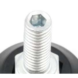 Design61 4 x Adjusting Feet, Diameter 30 mm, M8 x 30 mm Adjusting Screw, Galvanised with Hexagon Socket, Adjustable Feet, Levelling Feet for Furniture, Workbench and Machines
