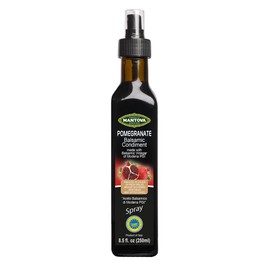 Mantova Pomegranate Balsamic Condiment Spray with Vinegar of Modena PGI, Product of Italy, Certified “Aceto Balsamico di Modena” PGI, Traditional, Barrel-Aged Balsamic Vinegar for Salads, Sauces, Soups, Marinades, Meat Glazes, Grilled or Roasted Vegetables, Easy-To-Use, Clog-free, Glass Spray Dispenser, 8.5 fl. oz. (Pack of 1)