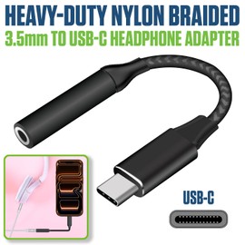 Cellet 3.5mm Stereo Audio Aux Cable for Stereo, iPods, MP3, USB-C Adapter to Audio Aux 3.5mm Audio Player (USB-C to Audio Adapter)