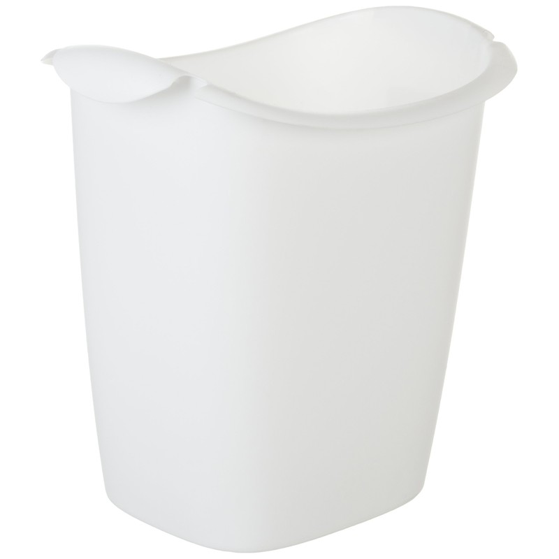 Rubbermaid Small Trash Can, Plastic, 3.5-Gallon/14-Court, White Wastebasket for Kitchen/Office/Bedroom/Bathroom