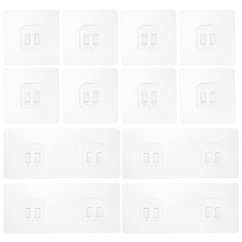 VILLFUL 20 Piezas Ganchos Adhesivos Transparentes Para Estantes De Baño Sin Perforación 5.51X2.36X0.03In Ganchos De Succión Para Ducha Organizador De Espacio Hogar