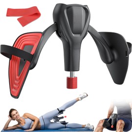 HELISAN 2025 Improved Thigh Trainer, 0-50 kg Adjustable Resistance Pelvic Floor Trainer for Men and Women, Pelvic Floor Training Device for Home with Leg Loops & Resistance Bands