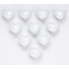 Furniture Knobs Ceramic Heart White Pack of 10 Knobs as