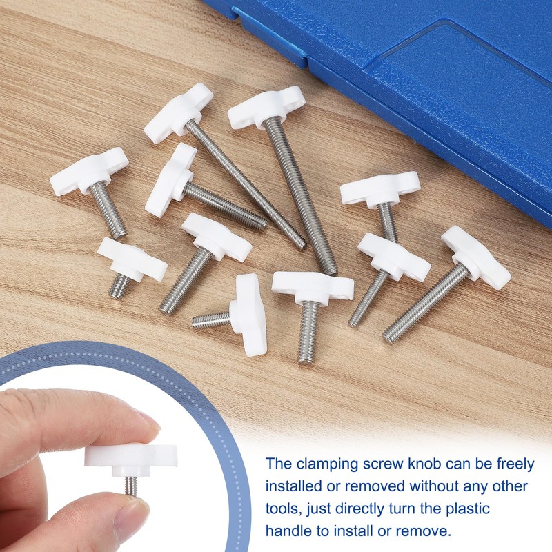 PATIKIL 10 Pcs t Wing Knobs Thumb Screws, M6 x