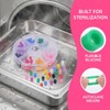 Healifty 160 anillos de código dental de silicona para instrumentos,