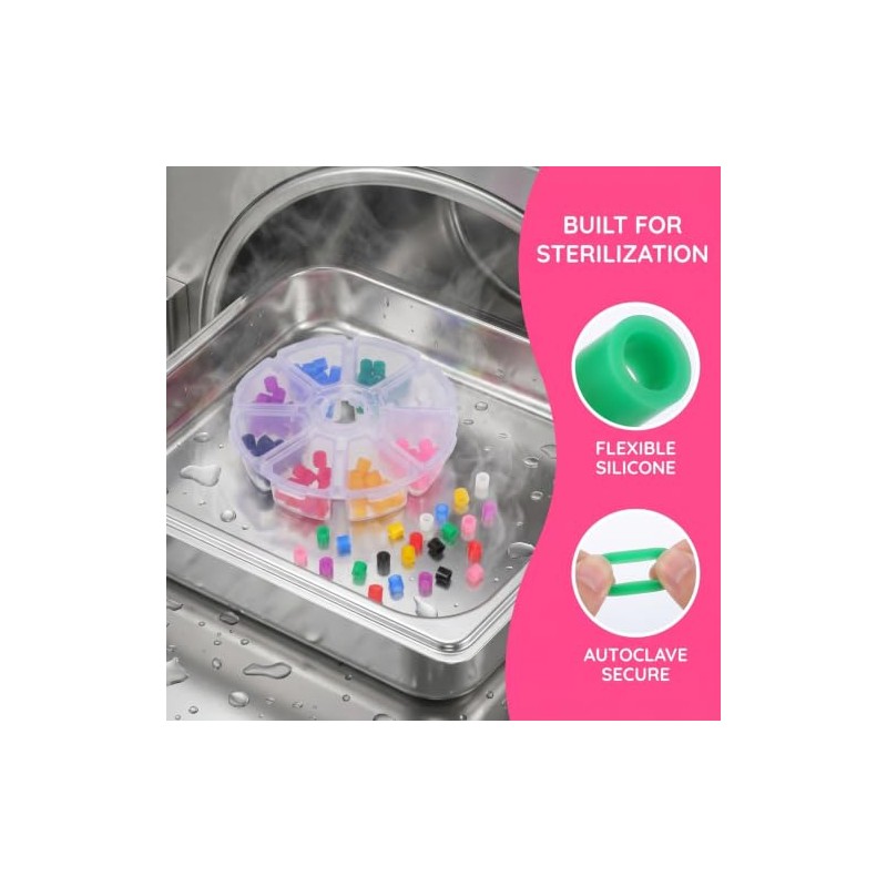 Healifty 160 anillos de código dental de silicona para instrumentos,