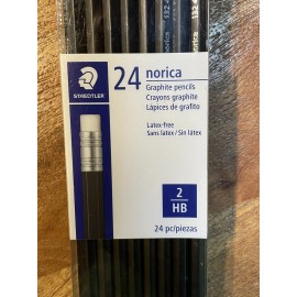 Staedtler Norica Premium Graphite #2 HB Break-Resist Pencils 24 Pack Latex Free