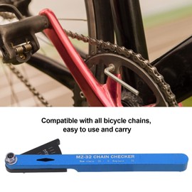 ANKROYU Bicycle Chain Wear Indicator Tool, Aluminum Bike Chain Checker, Bike Chain Repair Gauge, Multifunctional Bike Chain Checker for Bicycle Chains(C)
