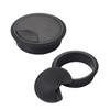 2PCS Black Cable Grommets Desk Hole Cover 60mm 2-3/8 Inch