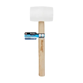 Blue Spot Tools 26530 White Rubber Mallet with Wooden Handle 16oz (0.45KG)