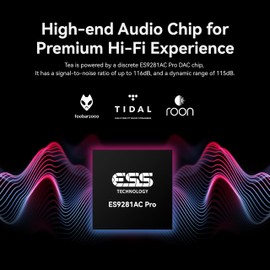 Khadas Khadas Tea Portable Headphone Bluetooth Amplifier,HiFi Hi-Res DAC USB Bluetooth 5.0, LDAC/aptX HD, PCM, DSD, MQA 32bit/384KHz ESS ES9281ACPro Qualcomm QCC5125 (Teal Blue)