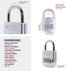 ABUS 160/50 B 160 All Weather Chrome 4 Dial Combination