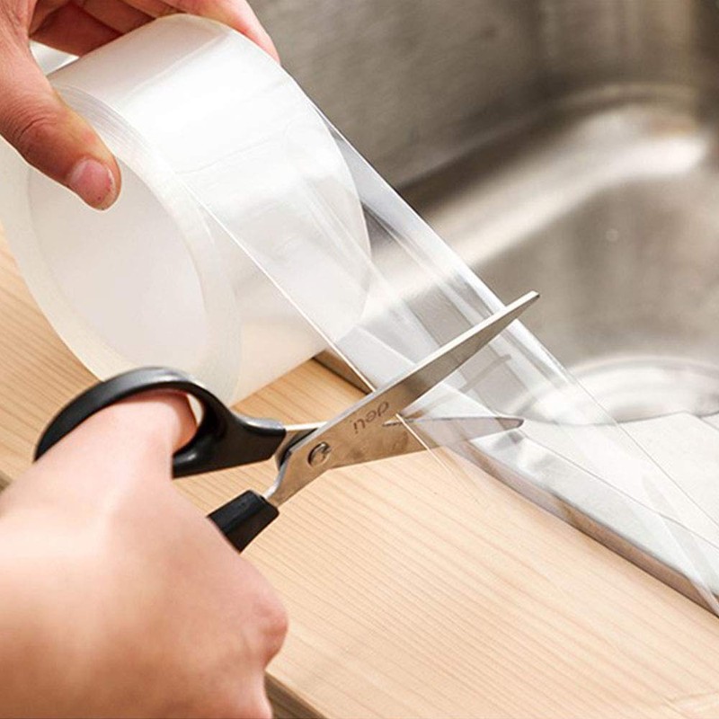 Caulk Tape Clear 1.96 Inch x 33 Feet, Waterproof, Self