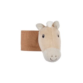 Sterntaler Arm rattle horse Sunny - baby rattle made of soft fabric - wrist rattle with elastic band - baby toy for playing, cuddling and rattling, light beige