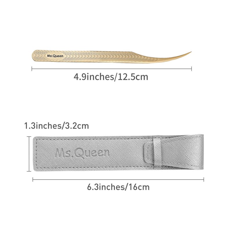 Ms.Queen Lash Extension Tweezers-Dolphin Shape Tip Isolation Tweezers for Classic