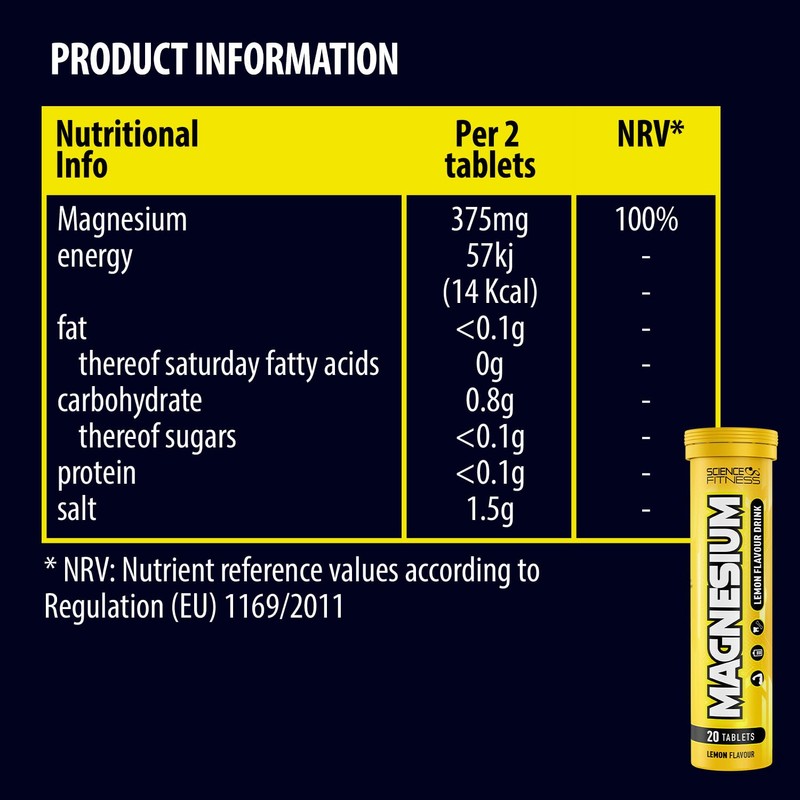 Magnesium Lemon Flavour Effervescent Tablets -80 Magnesium Tablets for Normal