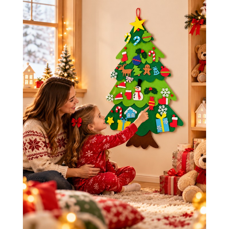 DIY Felt Christmas Tree Decoration – Interactive Christmas Ornament for