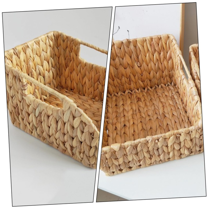 Alipis Versatile Storage Basket Woven Desktop Organizer for Kitchen Office