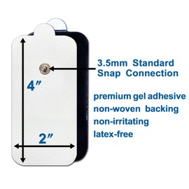 10 Pcs Durable Compatible with Tens Unit Replacement Pads(Snap On 3.5MM),5Pairs Large Replacement Electrotherapy Pads