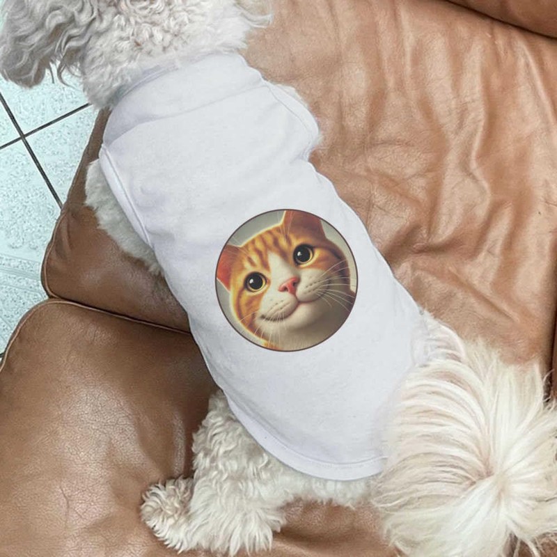 'Smiling Ginger Cat' Pet Dog/Cat T-Shirt (PT00146203)