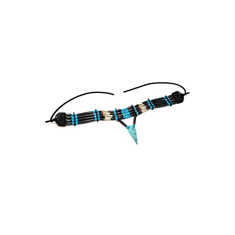 4 Row Buffalo Bone Hairpipe Beads Traditional Tribal Choker Necklace