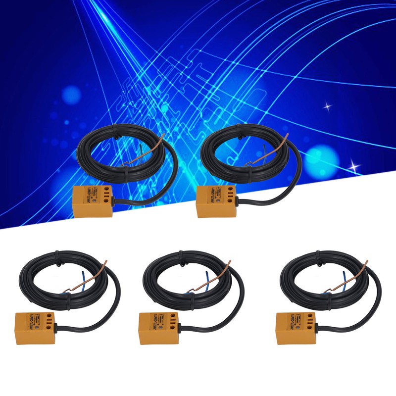 5Pcs Proximity Switch NPN Normally Closed IP65 28Hz Working Frequency