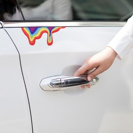 Gatuida 1sheet Rainbow Decal Car Window Sticker for Automotive Exterior Decoration Fun Hood Design Unique Pride Car Accessories
