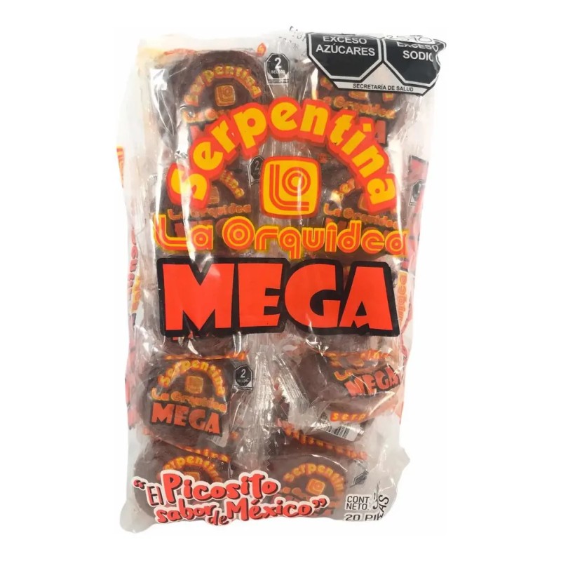 4paq C 20pz Mega Serpentinas Rollos Tamarindo Fruta Orquidea