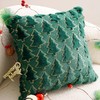 18x18 inch Christmas Tree Pillow Covers（2 PCS），Christmas Decoration Beige Soft
