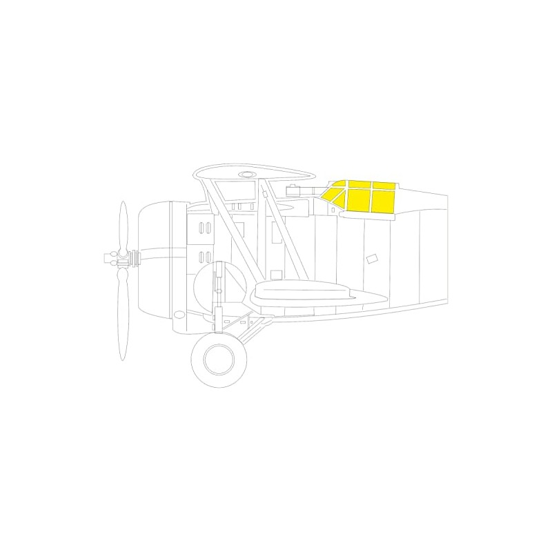 Eduard EDUEX891 1/48 Grumman F3F-2 Flying Barrel Paint Mask Seal