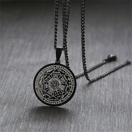 Seven Archangels Seal Talisman Angel Jewelry Magic Pendant Occult Necklace Gabriel Zadkiel Samael Raphael Gold