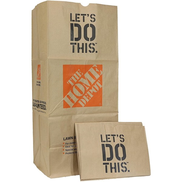The Home Depot 49022 Heavy Duty Brown Paper Lawn and Refuse Bags for Home and Garden, 30 gal (Pack of 5)