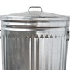 UTY 20 Gallon Galvanized Steel Trash Can with Lid, Silver,