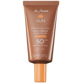 M. Asam M. Asam SUN Intensive Anti-Aging Sunscreen Face SPF 50 (50 ml)  Face cream with immediate protection against UVA and UVB rays, prevents sun-related skin damage, with aloe vera and coconut water