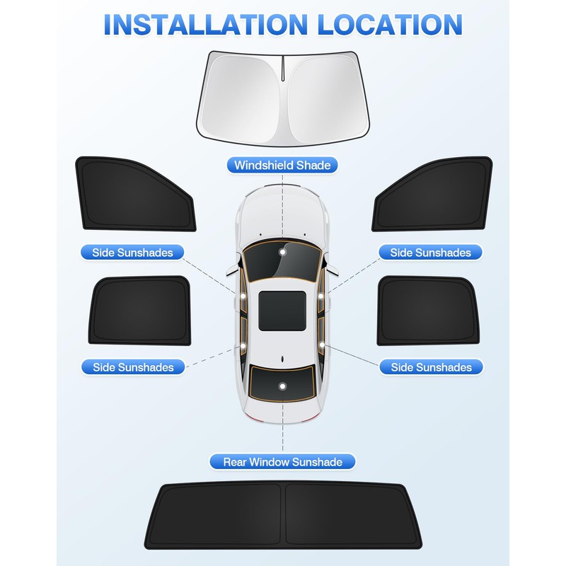 Canvcle Sunshades for Dodge Ram 2500 3500 2010-2025 2026 Accessories
