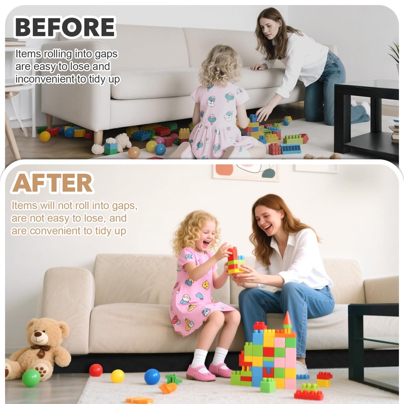 sunoyar Under Couch Blocker for Kids and Pets Toys, Elastic