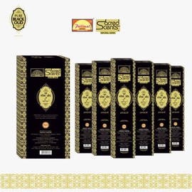 Parimal Pure Black Oud Agarbatti/Incense Stick (60–66) (120g) | 45–60 Min Burn | Hand-Rolled Natural Agarbathi | Each 20G | Long-Lasting Fragrance | Natural Incense with Pure Black Oudh | Pack of 6