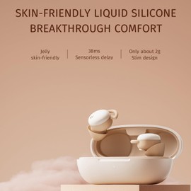 Loluka Wireless Earbuds Small in-Ear Mini Earbuds Bluetooth Headphones 5.3 IPX5 Waterproof Lightweight HiFi Stereo Sound Large Battary Life for iOS Android