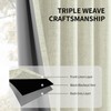 CUCRAF Linen 100% Blackout Curtains 72 Inch Length 2 Panels