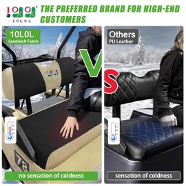 10L0L Elastic Golf Cart Seat Covers Perfect for EZGO TXT RXV, Club Car DS and Most Original Front Seat, Sandwich Material, A Perfect Balance of Warmth in Winter and Cooling in Summer