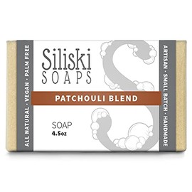 Simple Skincare by Siliski Soap, Hard, Gentle, Bath Soap, All Natural, Vegan and Palm Free - Patchouli Blend, 4.5 Oz