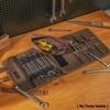 16OZ Waxed Canvas Tool Roll Bag, Heavy Duty Tool Storage