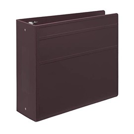 Carstens 4-Inch Heavy Duty 3-Ring Binder - Side Opening, Plum, Durable Plastic, Precision No-Gap Rings, Waterproof Cover, No Pockets, Holds 600 Letter Sheets, BPA-Free Made in USA (1841-3R)